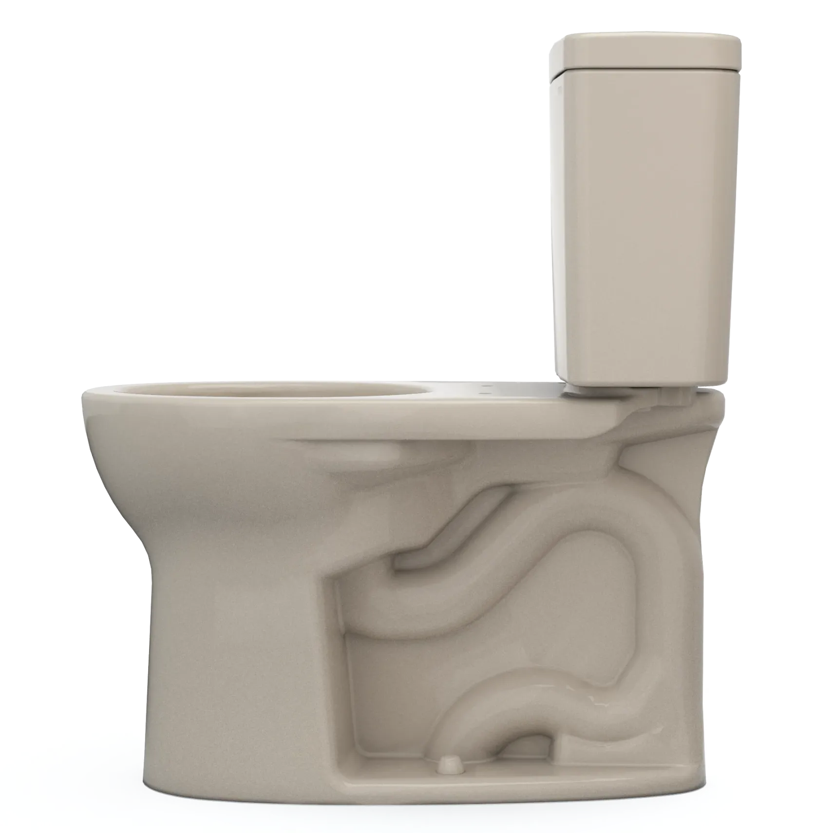 TOTO Drake Two-Piece Round 1.6 GPF Universal Height TORNADO FLUSH Toilet with CEFIONTECT, Bone, Vitreous China, CST775CSFG#03