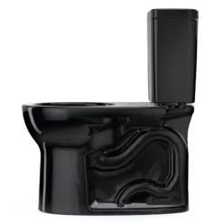 TOTO Drake Two-Piece Round 1.6 GPF Universal Height TORNADO FLUSH Toilet, Ebony, Vitreous China, CST775CSF#51