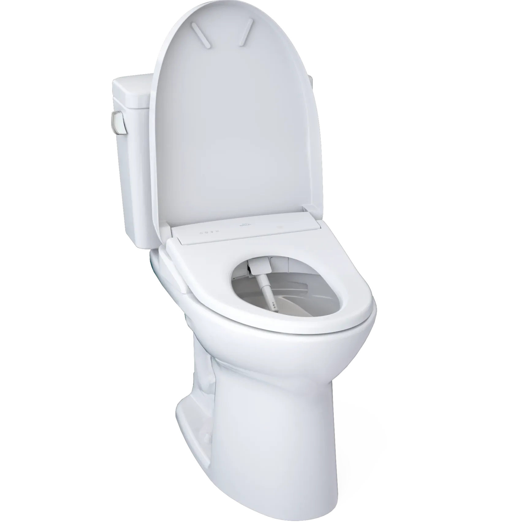 TOTO Drake WASHLET+ Two-Piece Elongated 1.6 GPF Universal Height TORNADO FLUSH Toilet and S7 Contemporary Bidet Seat with Auto Flush, 10 Inch Rough-In, Cotton White, Vitreous China|Plastic, MW7764726CSFGA.10#01