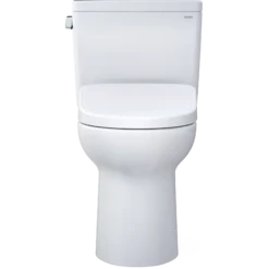 TOTO Drake WASHLET+ Two-Piece Elongated 1.6 GPF Universal Height TORNADO FLUSH Toilet and S7A Contemporary Bidet Seat with Auto Flush, 10 Inch Rough-In, Cotton White, Vitreous China|Plastic, MW7764736CSFGA.10#01