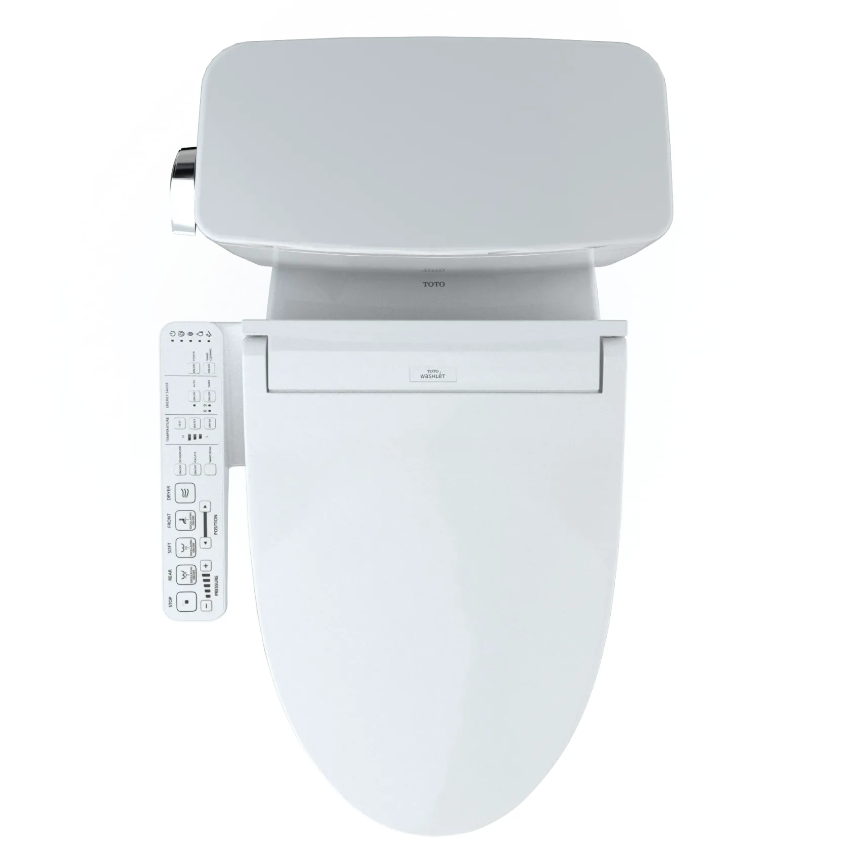 TOTO Drake WASHLET+ Two-Piece Elongated 1.28 GPF Universal Height TORNADO FLUSH Toilet with C2 Bidet Seat, Cotton White, Vitreous China, MW7763074CEFG#01