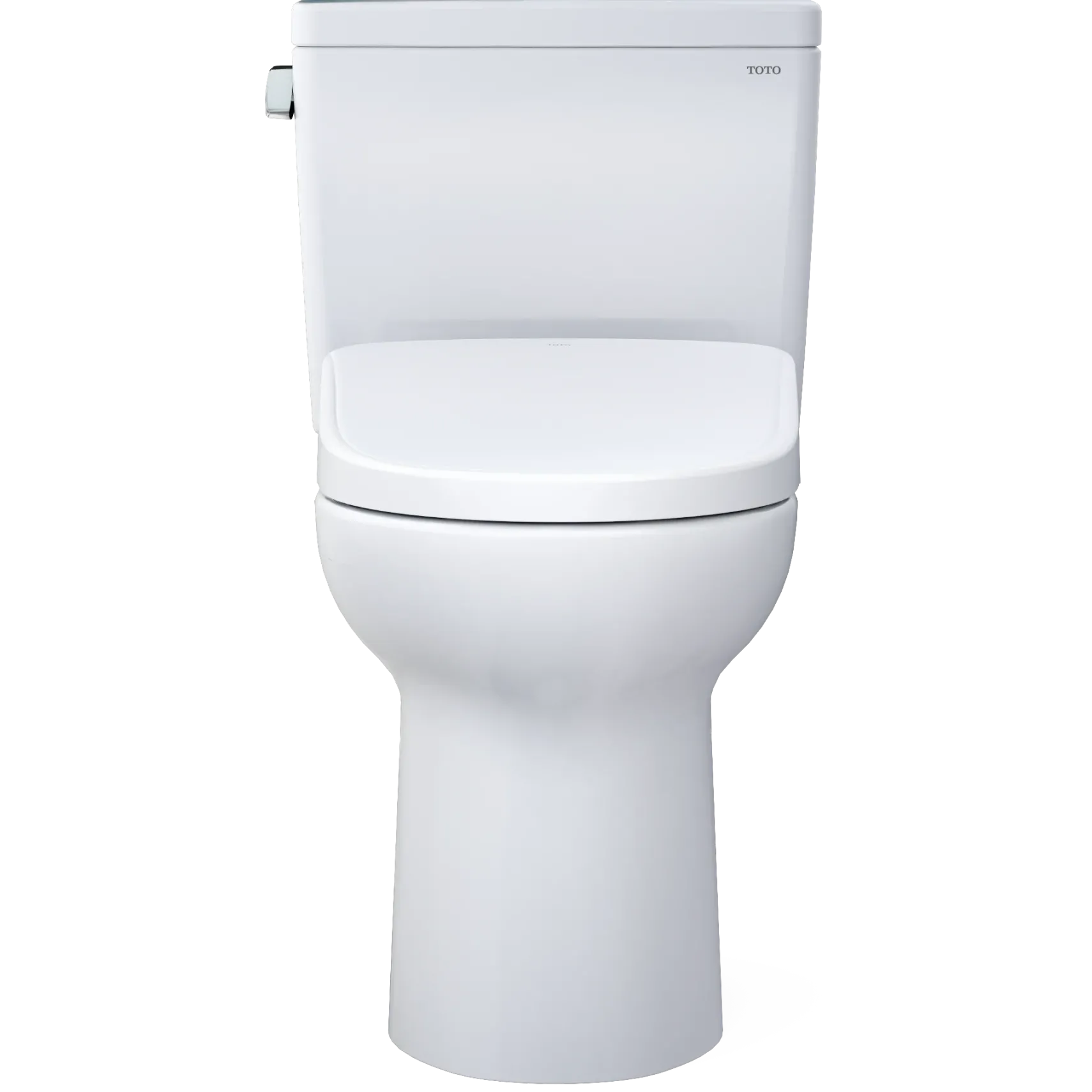 TOTO Drake WASHLET+ Two-Piece Elongated 1.6 GPF TORNADO FLUSH Toilet with S7A Contemporary Bidet Seat, Cotton White, Vitreous China|Plastic, MW7764736CSG#01
