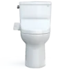 TOTO Drake WASHLET+ Two-Piece Elongated 1.28 GPF TORNADO FLUSH Toilet with C2 Bidet Seat, Cotton White, Vitreous China, MW7763074CEG#01