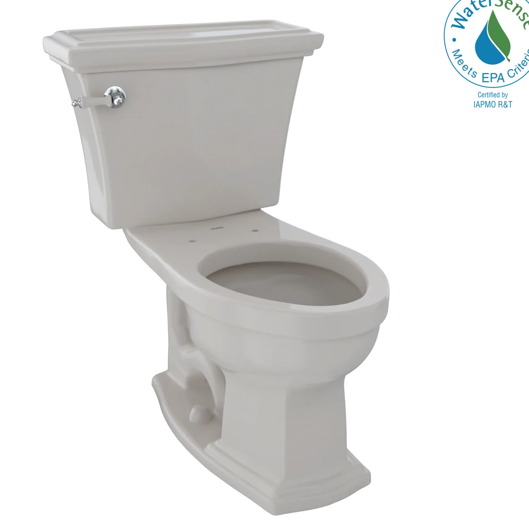 TOTO Eco Clayton Two-Piece Elongated 1.28 GPF Universal Height Toilet, Sedona Beige, Vitreous China, CST784EF#12