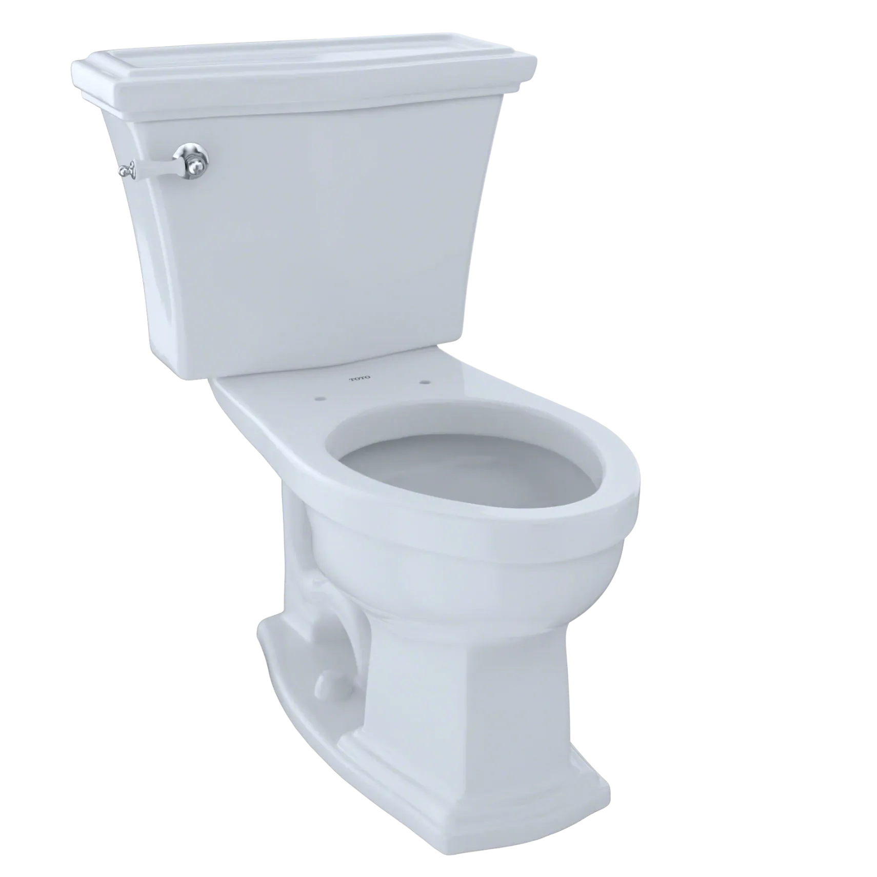 TOTO Eco Clayton Two-Piece Elongated 1.28 GPF Universal Height Toilet, Cotton White, Vitreous China, CST784EF#01