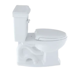 TOTO Eco Clayton Two-Piece Elongated 1.28 GPF Universal Height Toilet, Cotton White, Vitreous China, CST784EF#01