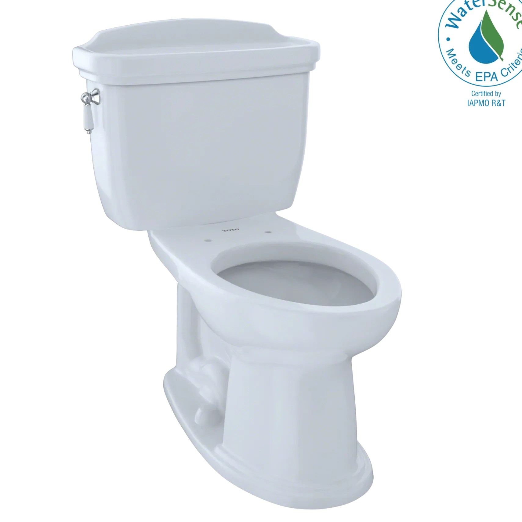 TOTO Eco Dartmouth Two-Piece Elongated 1.28 GPF Universal Height Toilet, Cotton White, Vitreous China, CST754EF#01