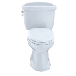 TOTO Eco Dartmouth Two-Piece Elongated 1.28 GPF Universal Height Toilet, Cotton White, Vitreous China, CST754EF#01