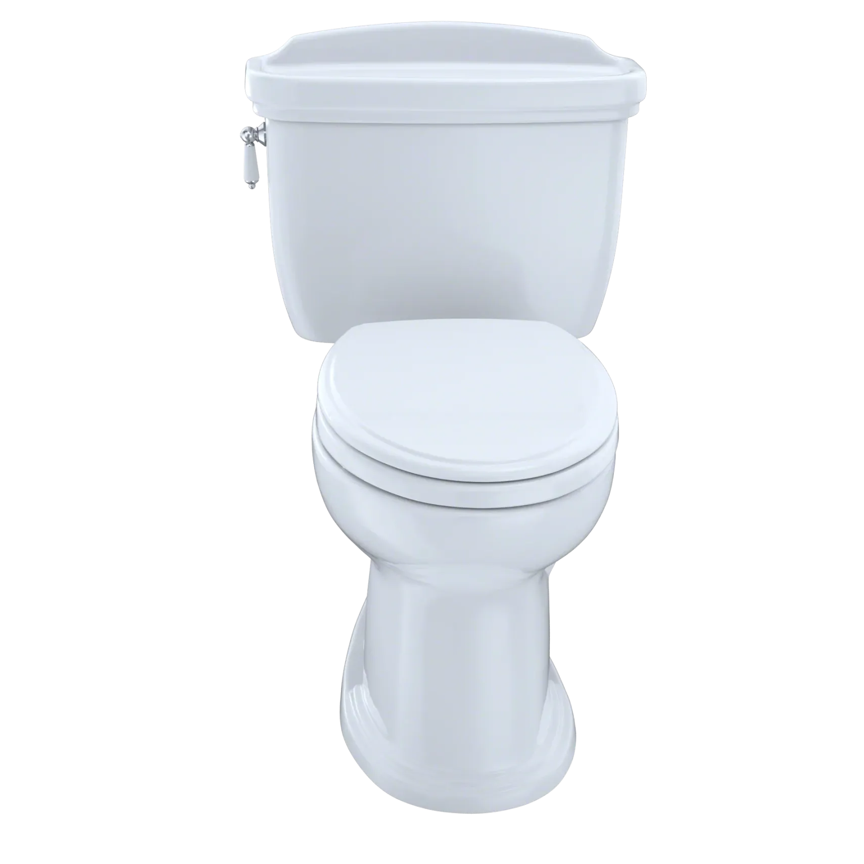 TOTO Eco Dartmouth Two-Piece Elongated 1.28 GPF Universal Height Toilet, Cotton White, Vitreous China, CST754EF#01