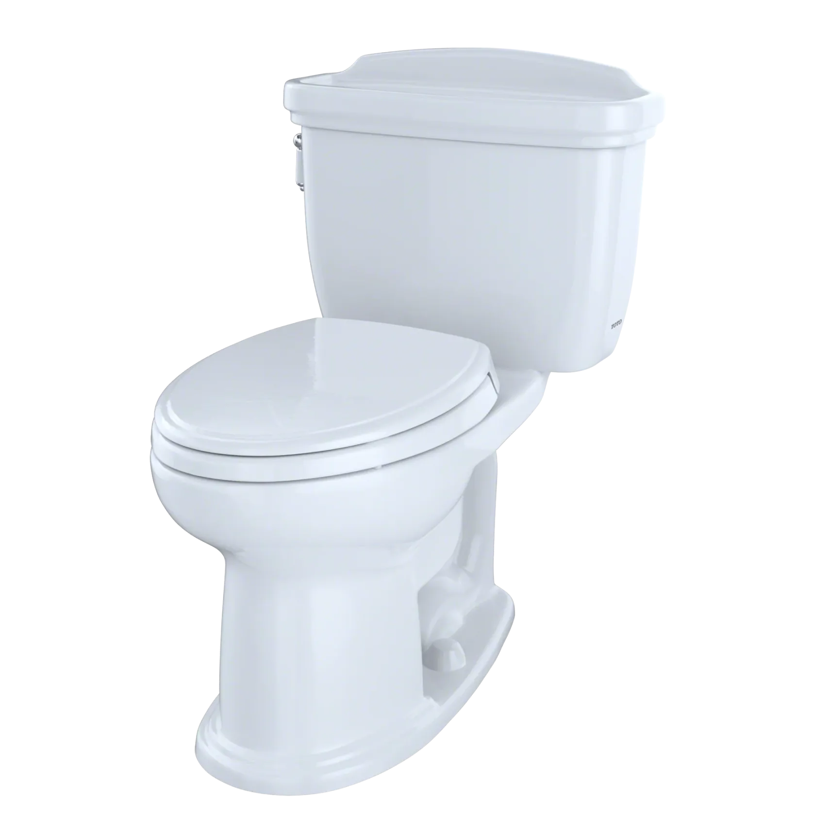 TOTO Eco Dartmouth Two-Piece Elongated 1.28 GPF Universal Height Toilet, Cotton White, Vitreous China, CST754EF#01