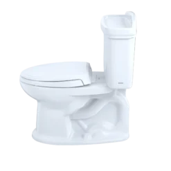 TOTO Eco Dartmouth Two-Piece Elongated 1.28 GPF Universal Height Toilet, Cotton White, Vitreous China, CST754EF#01
