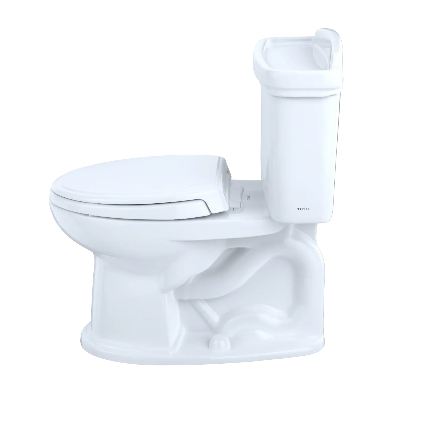 TOTO Eco Dartmouth Two-Piece Elongated 1.28 GPF Universal Height Toilet, Cotton White, Vitreous China, CST754EF#01
