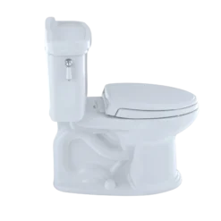 TOTO Eco Dartmouth Two-Piece Elongated 1.28 GPF Universal Height Toilet, Cotton White, Vitreous China, CST754EF#01
