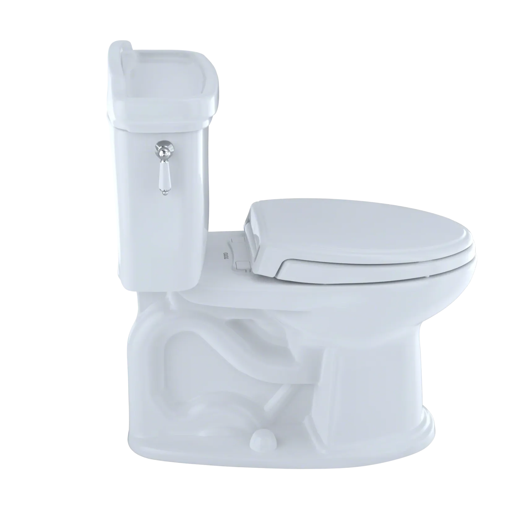 TOTO Eco Dartmouth Two-Piece Elongated 1.28 GPF Universal Height Toilet, Cotton White, Vitreous China, CST754EF#01