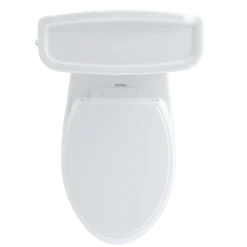 TOTO Eco Dartmouth Two-Piece Elongated 1.28 GPF Universal Height Toilet, Cotton White, Vitreous China, CST754EF#01