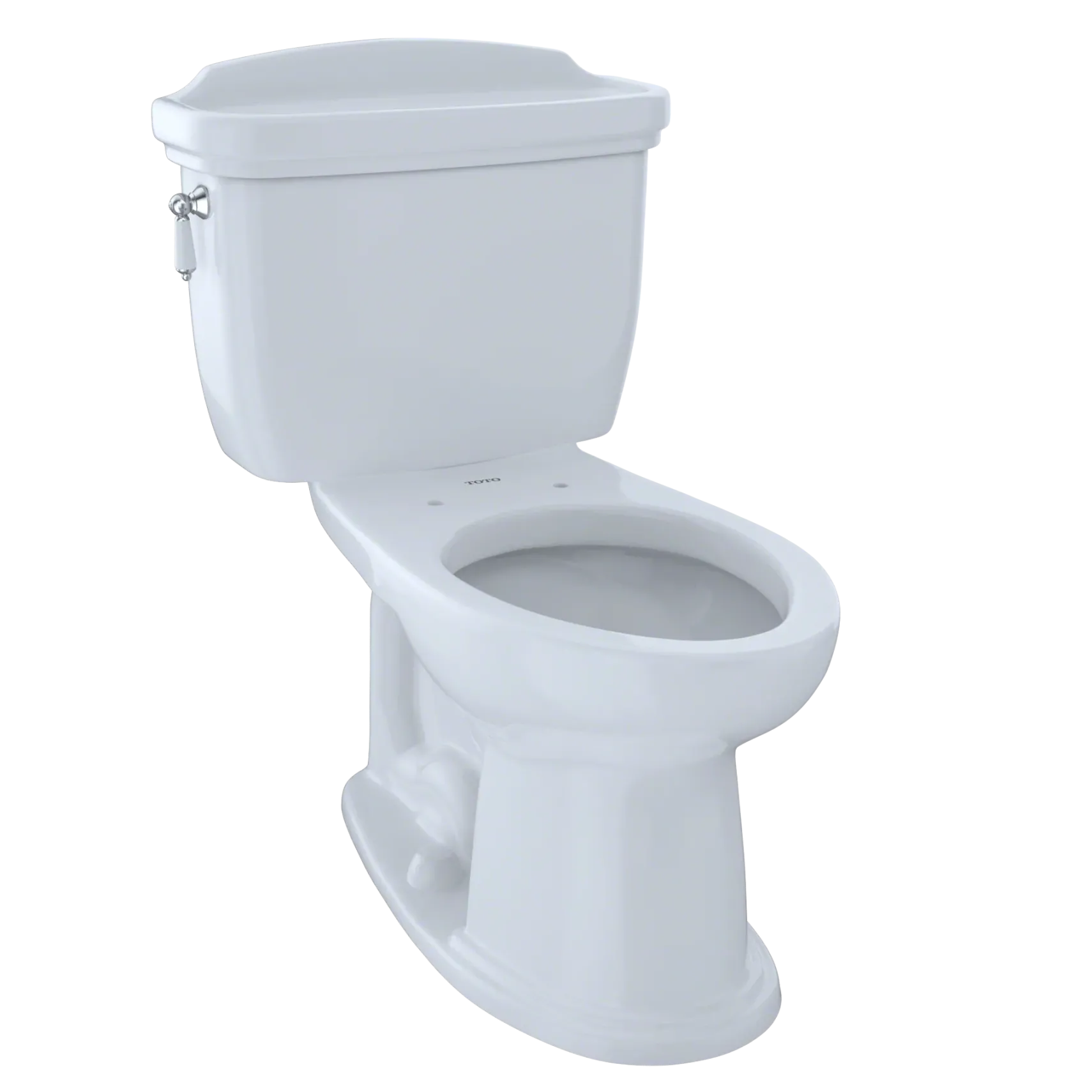 TOTO Eco Dartmouth Two-Piece Elongated 1.28 GPF Universal Height Toilet, Cotton White, Vitreous China, CST754EF#01