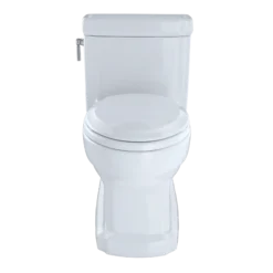 TOTO Eco Guinevere Elongated 1.28 GPF Universal Height Skirted Toilet with CEFIONTECT and SoftClose Seat, Cotton White, Vitreous China|Plastic, MS974224CEFG#01