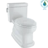 TOTO Eco Guinevere Elongated 1.28 GPF Universal Height Skirted Toilet with CEFIONTECT and SoftClose Seat, Colonial White, Vitreous China|Plastic, MS974224CEFG#11