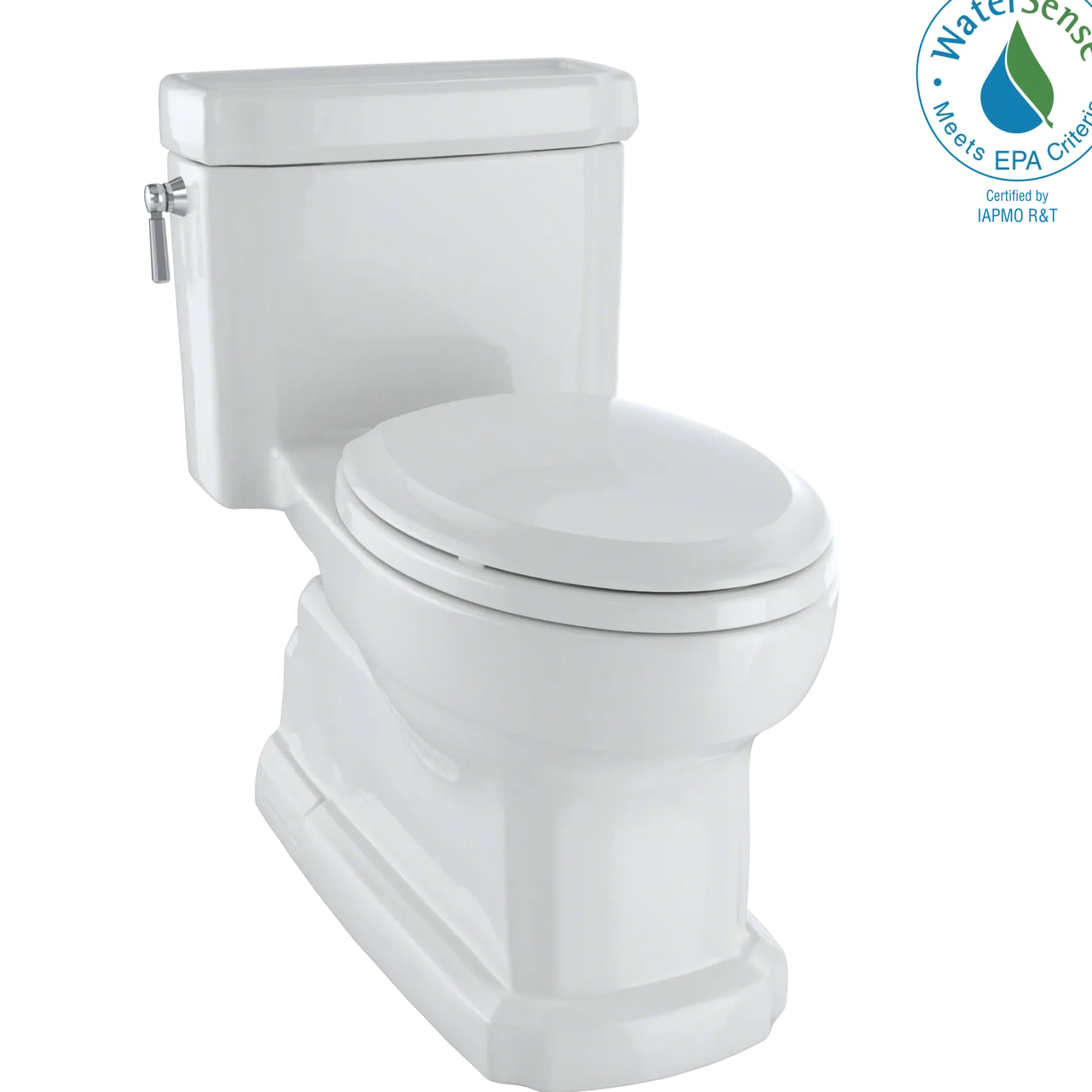 TOTO Eco Guinevere Elongated 1.28 GPF Universal Height Skirted Toilet with CEFIONTECT and SoftClose Seat, Colonial White, Vitreous China|Plastic, MS974224CEFG#11
