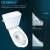 TOTO Eco Guinevere WASHLET+ Ready Elongated 1.28 GPF Universal Height Skirted Toilet with CEFIONTECT, Floor-Mounted, Cotton White, Vitreous China, CST974CEFGAT40#01