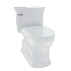 TOTO Eco Soire One Piece Elongated 1.28 GPF Universal Height Skirted Toilet with CEFIONTECT, Colonial White, Vitreous China, MS964214CEFG#11