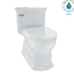 TOTO Eco Soire One Piece Elongated 1.28 GPF Universal Height Skirted Toilet with CEFIONTECT, Colonial White, Vitreous China, MS964214CEFG#11