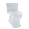 TOTO Eco Soire One Piece Elongated 1.28 GPF Universal Height Skirted Toilet with CEFIONTECT, Cotton White, Vitreous China, MS964214CEFG#01