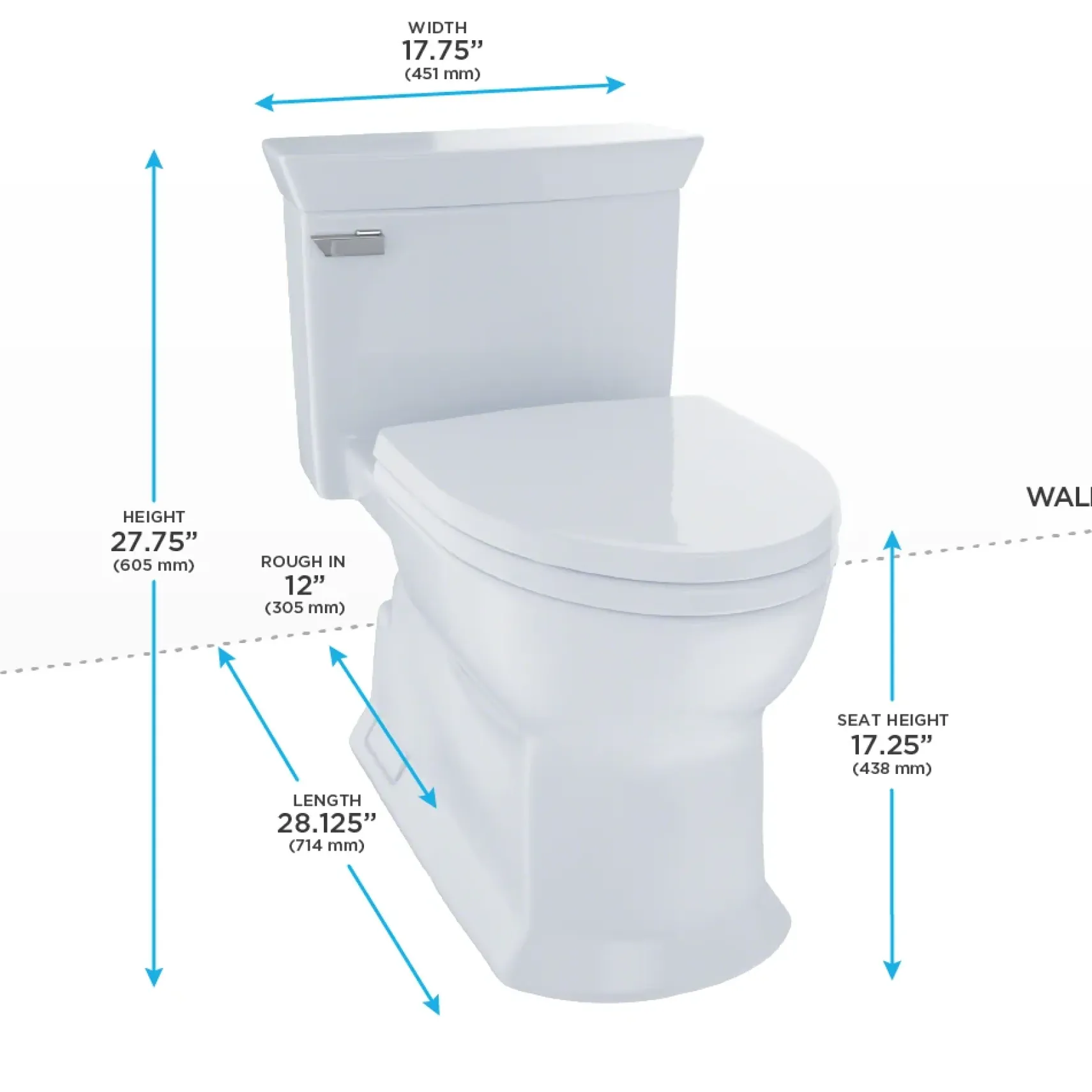 TOTO Eco Soire One Piece Elongated 1.28 GPF Universal Height Skirted Toilet with CEFIONTECT, Sedona Beige, Vitreous China, MS964214CEFG#12