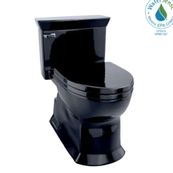 TOTO Eco Soire One-Piece Elongated 1.28 GPF Universal Height Skirted Toilet, Ebony Black, Vitreous China, MS964214CEF#51