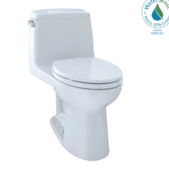 TOTO Eco UltraMax One-Piece Elongated 1.28 GPF ADA Compliant Toilet, Cotton White, Vitreous China, MS854114EL#01