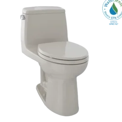 TOTO Eco UltraMax One-Piece Elongated 1.28 GPF Toilet, Bone, Vitreous China, MS854114E#03