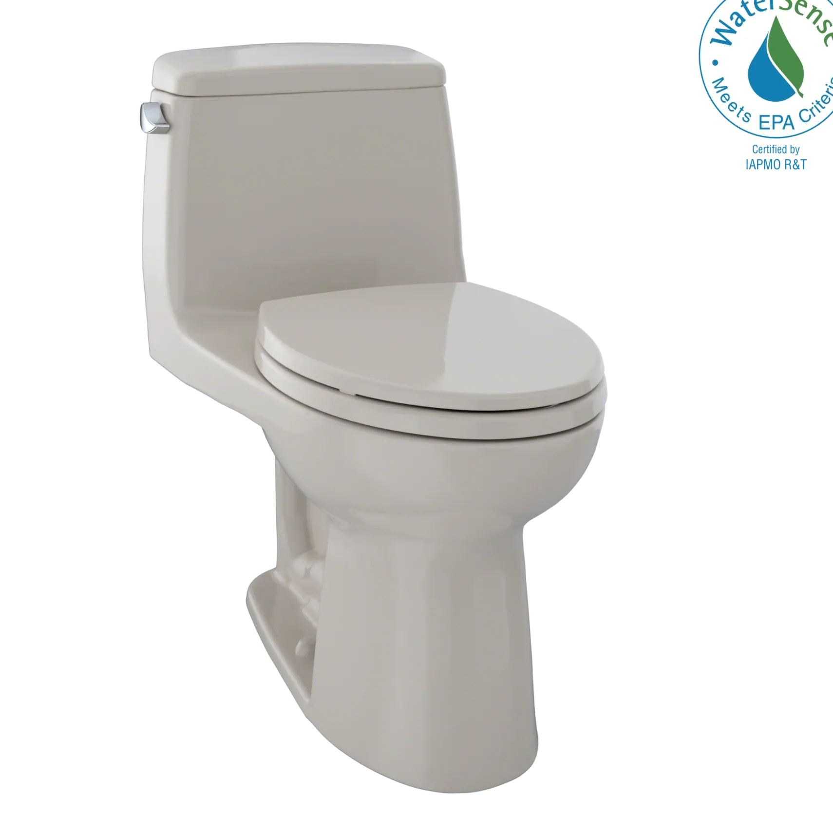 TOTO Eco UltraMax One-Piece Elongated 1.28 GPF Toilet, Bone, Vitreous China, MS854114E#03