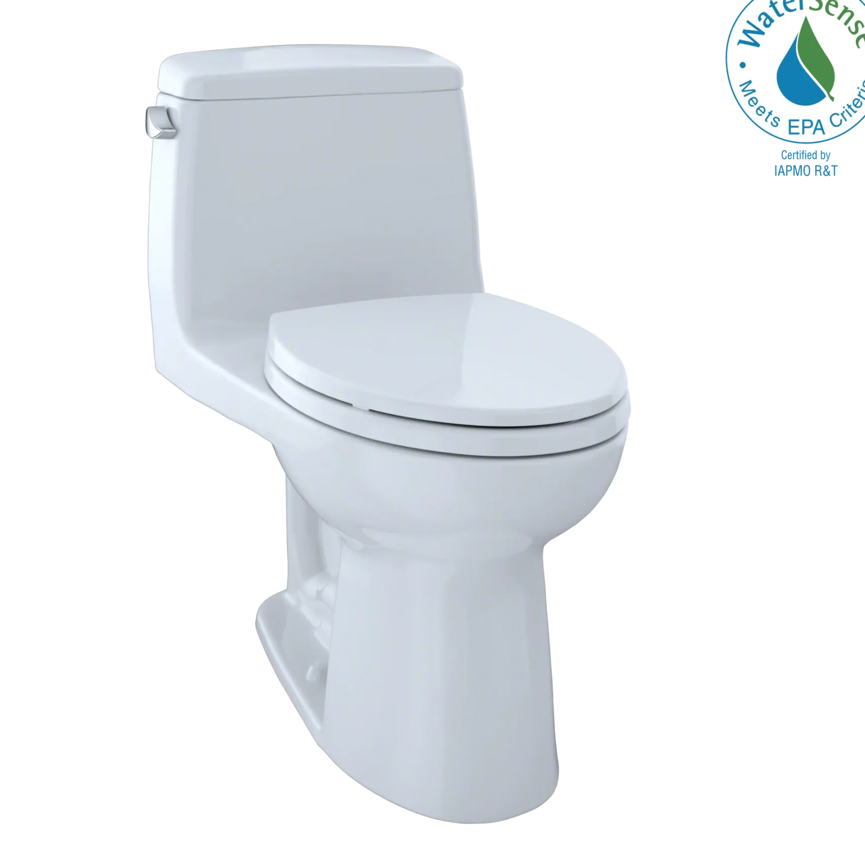 TOTO Eco UltraMax One-Piece Elongated 1.28 GPF Toilet, Cotton White, Vitreous China, MS854114E#01