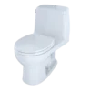 TOTO Eco UltraMax One-Piece Round Bowl 1.28 GPF Toilet, Cotton White, Vitreous China, MS853113E#01