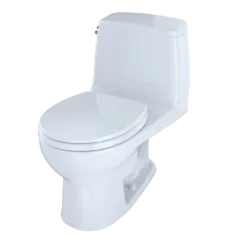 TOTO Eco UltraMax One-Piece Round Bowl 1.28 GPF Toilet, Cotton White, Vitreous China, MS853113E#01