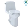 TOTO Eco UltraMax One-Piece Elongated 1.28 GPF ADA Compliant Toilet with CEFIONTECT, Cotton White, Vitreous China, MS854114ELG#01