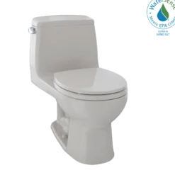 TOTO Eco UltraMax One-Piece Round Bowl 1.28 GPF Toilet, Sedona Beige, Vitreous China, MS853113E#12