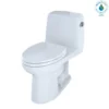 TOTO Eco UltraMax One-Piece Elongated 1.28 GPF ADA Compliant Toilet with Right-Hand Trip Lever, Cotton White, Vitreous China, MS854114ELR#01