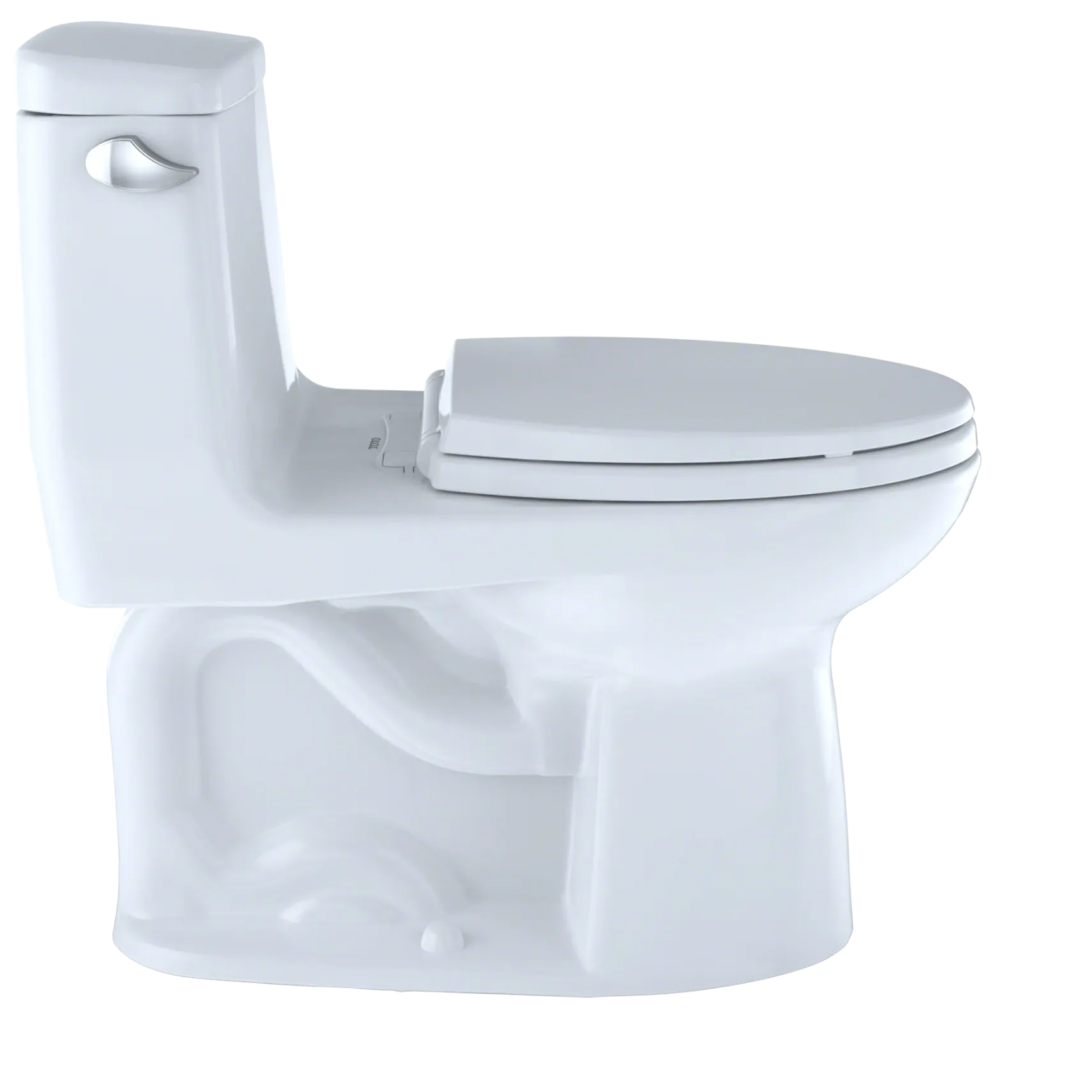 TOTO Eco UltraMax One-Piece Elongated 1.28 GPF Toilet with CEFIONTECT, Cotton White, Vitreous China, MS854114EG#01