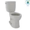 TOTO Entrada Two-Piece Round 1.28 GPF Universal Height Toilet, Sedona Beige, Vitreous China, CST243EF#12