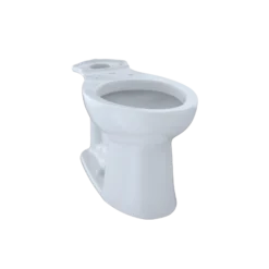 TOTO Entrada Universal Height Elongated Toilet Bowl, Cotton White, Vitreous China, C244EF#01