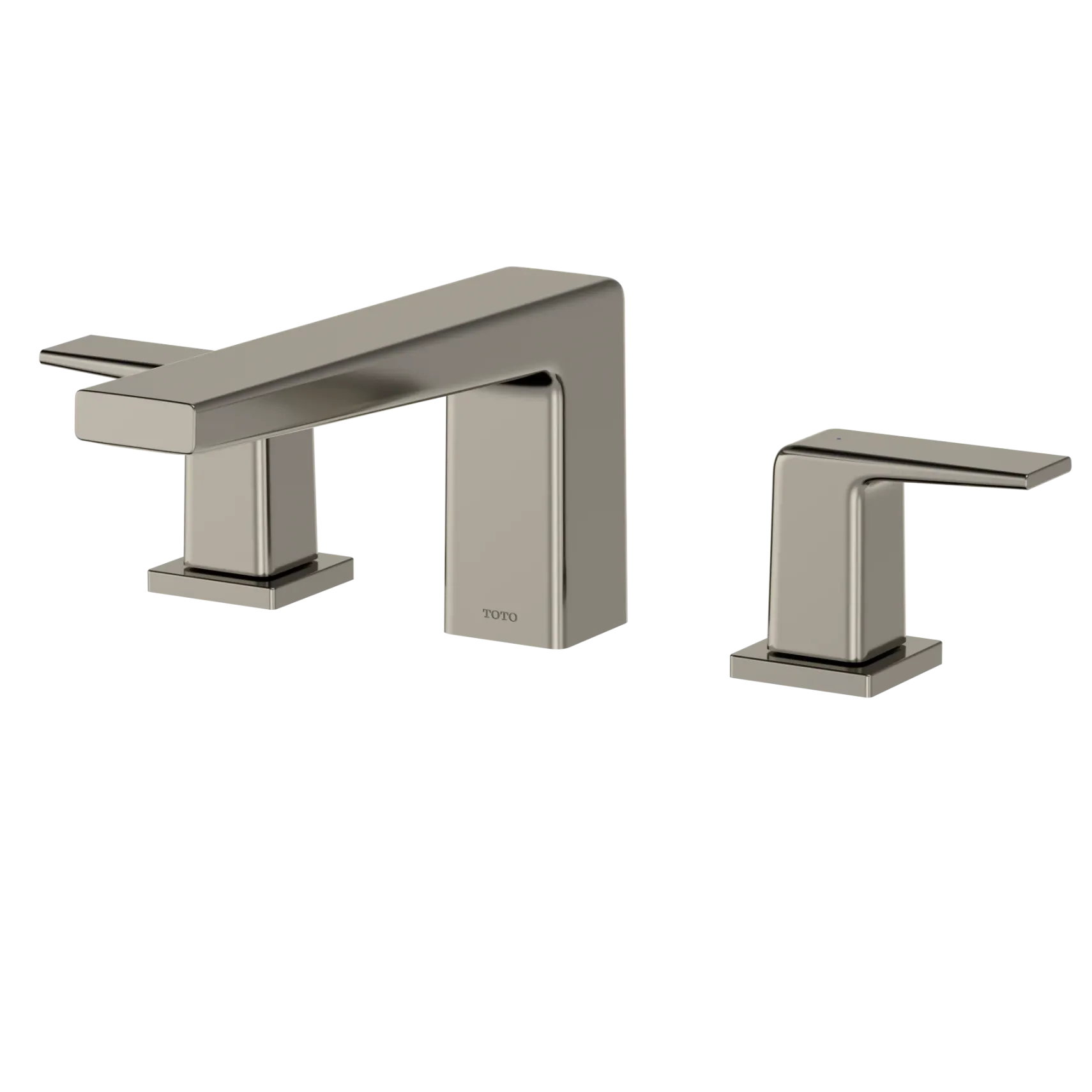 TOTO GB Two-Handle Deck-Mount Roman Tub Filler Trim, Polished Nickel, Brass, TBG10201U#PN