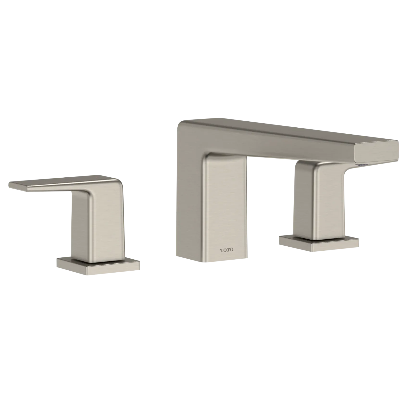 TOTO GB Two-Handle Deck-Mount Roman Tub Filler Trim, Brushed Nickel, Brass, TBG10201U#BN