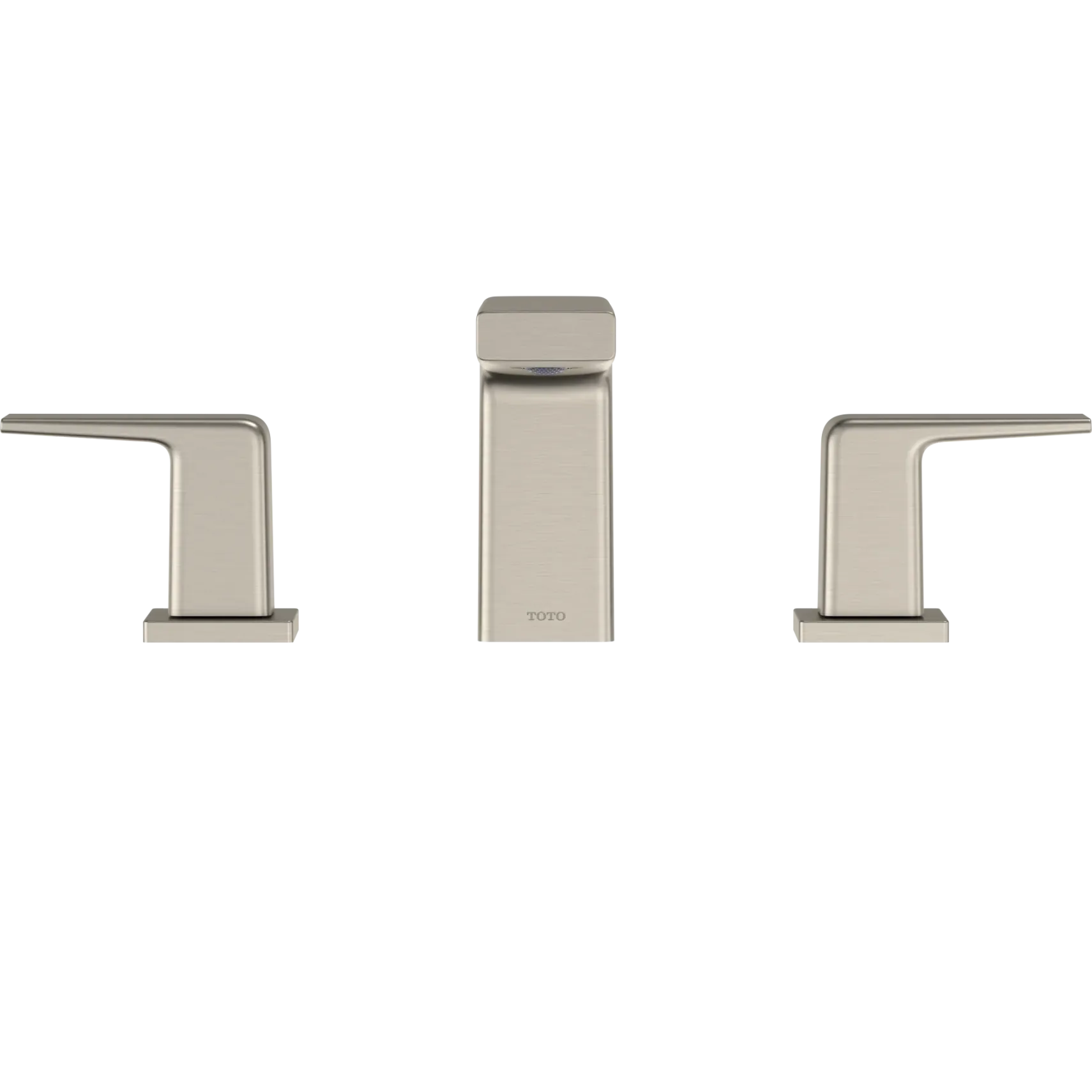 TOTO GB Two-Handle Deck-Mount Roman Tub Filler Trim, Brushed Nickel, Brass, TBG10201U#BN
