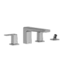 TOTO GB Two-Handle Deck-Mount Roman Tub Filler Trim with Handshower, Polished Chrome, Brass, TBG10202U#CP