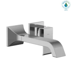 TOTO GC 1.2 GPM Wall-Mount Single-Handle Long Bathroom Faucet with COMFORT GLIDE Technology, Polished Chrome, Brass, TLG08308U#CP