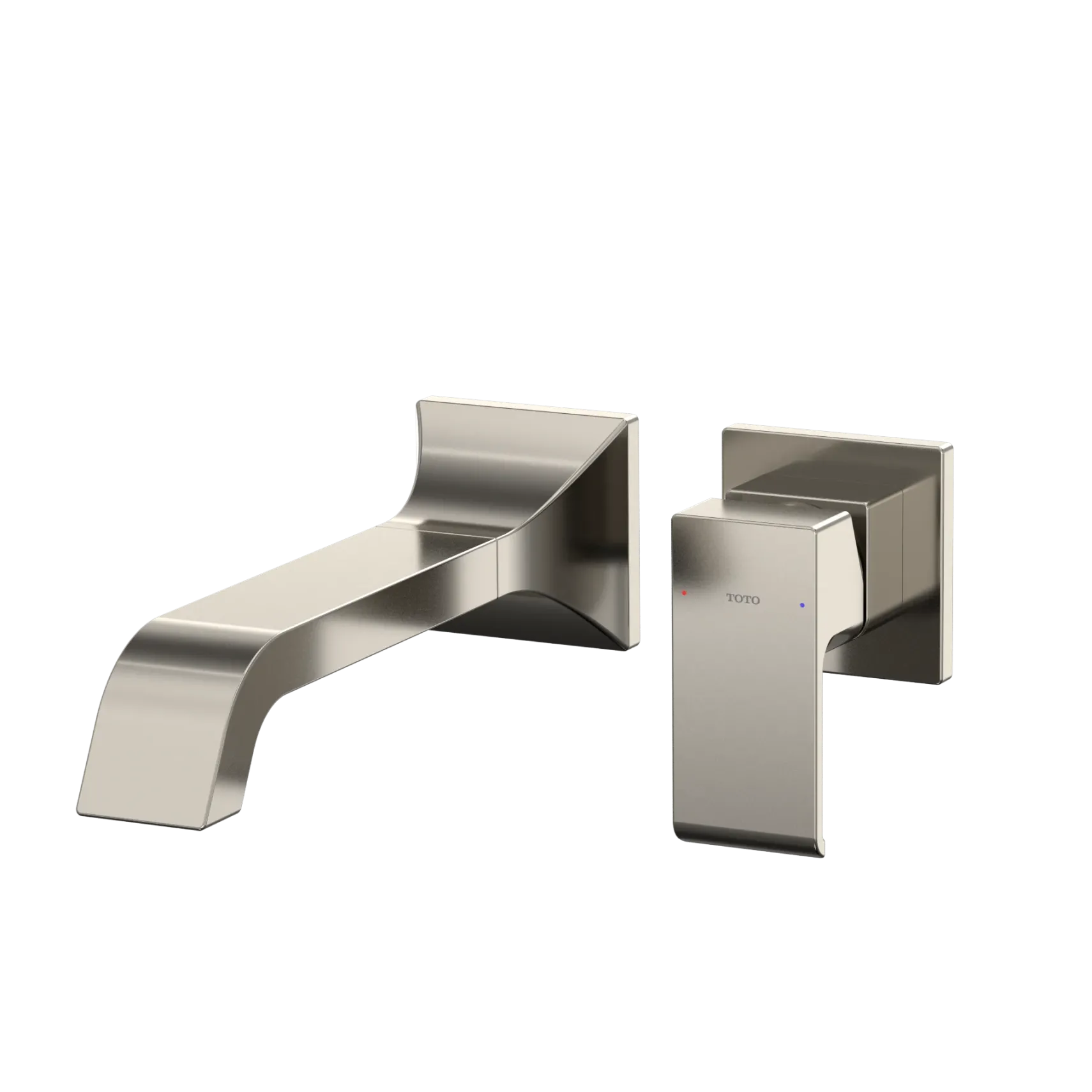 TOTO GC 1.2 GPM Wall-Mount Single-Handle Long Bathroom Faucet with COMFORT GLIDE Technology, Polished Nickel, Brass, TLG08308U#PN