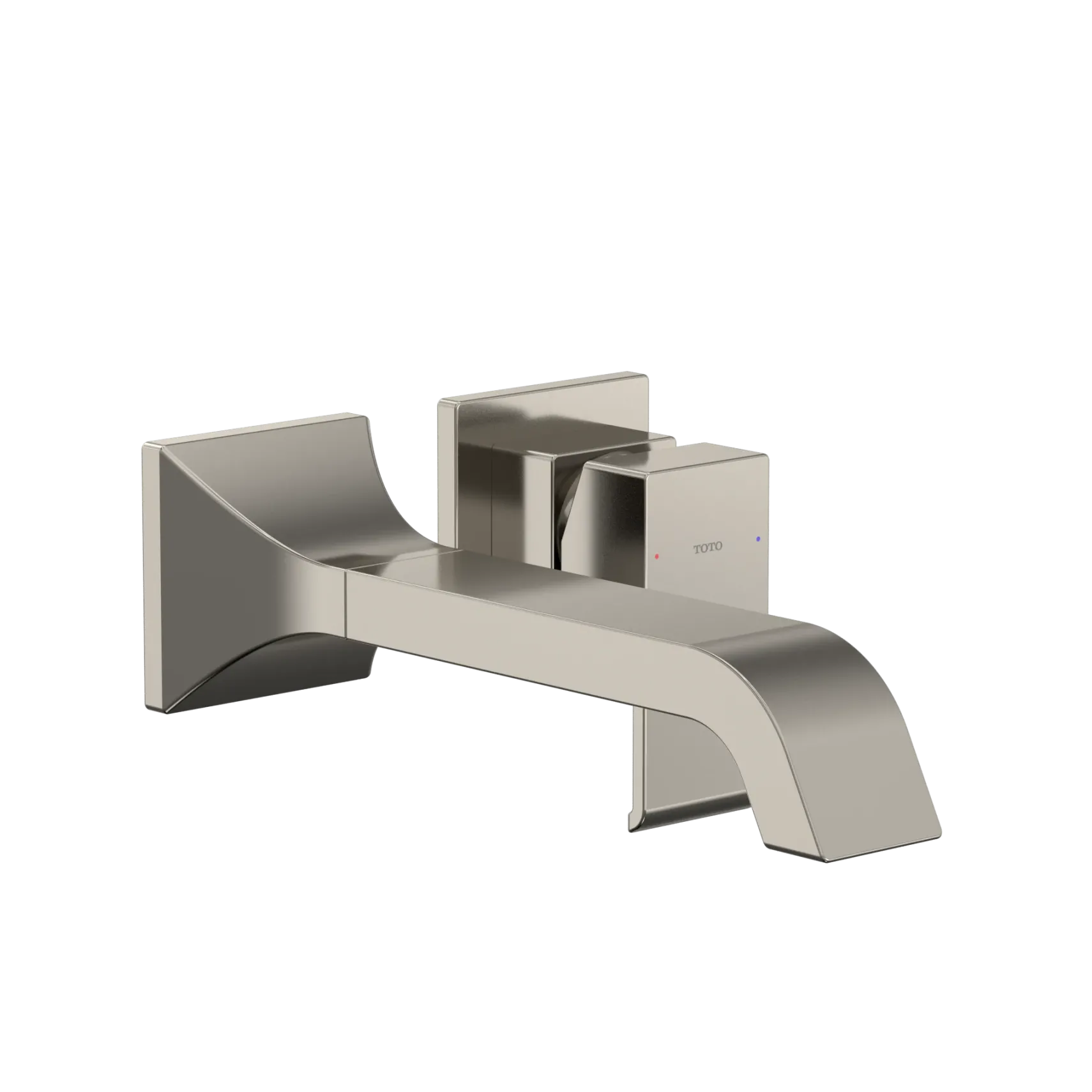 TOTO GC 1.2 GPM Wall-Mount Single-Handle Long Bathroom Faucet with COMFORT GLIDE Technology, Polished Nickel, Brass, TLG08308U#PN