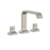 TOTO GC Two-Handle Deck-Mount Roman Tub Filler Trim, Brushed Nickel, Brass, TBG08201U#BN
