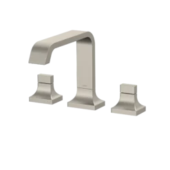 TOTO GC Two-Handle Deck-Mount Roman Tub Filler Trim, Brushed Nickel, Brass, TBG08201U#BN